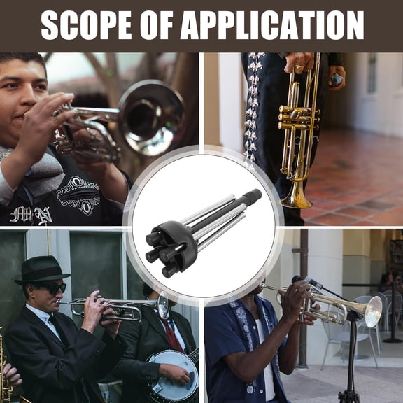 LOLIPPYY Black Instrument Stand for Flute Clarinet Oboe with Felt Padding for Secure Display