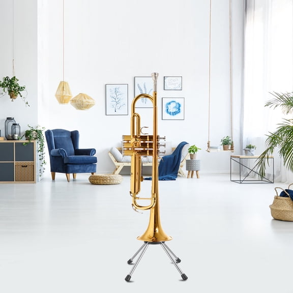 LOLIPPYY Black Instrument Stand for Flute Clarinet and Oboe with Felt Base for Secure Placement