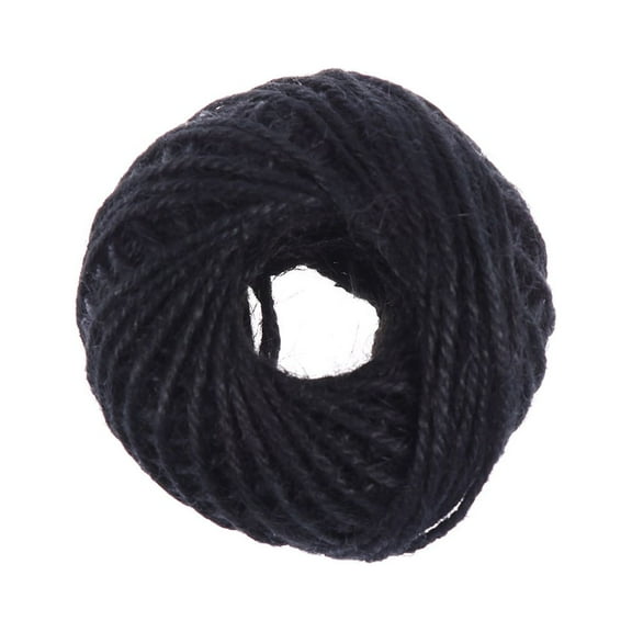 LOLIPPYY Black Jute Colored Rope for Crafting and Wrapping 2mm x 50m Durable Household Twine