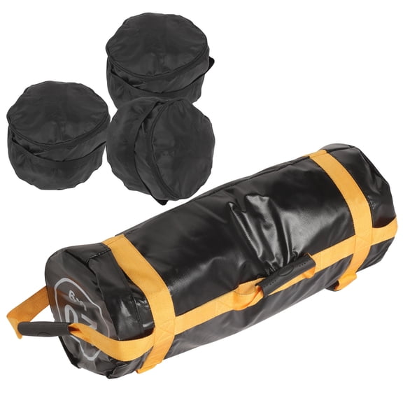 LOLIPPYY Black Weightlifting Lifting Bag with PVC Material for Muscle Strengthening and Fitness Training