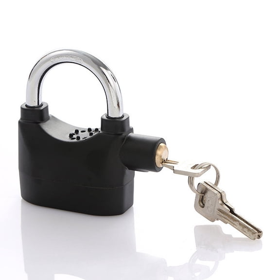 LOLIPPYY Black Lightweight Alloy Padlock for Motorbike with Tamper Resistant Core