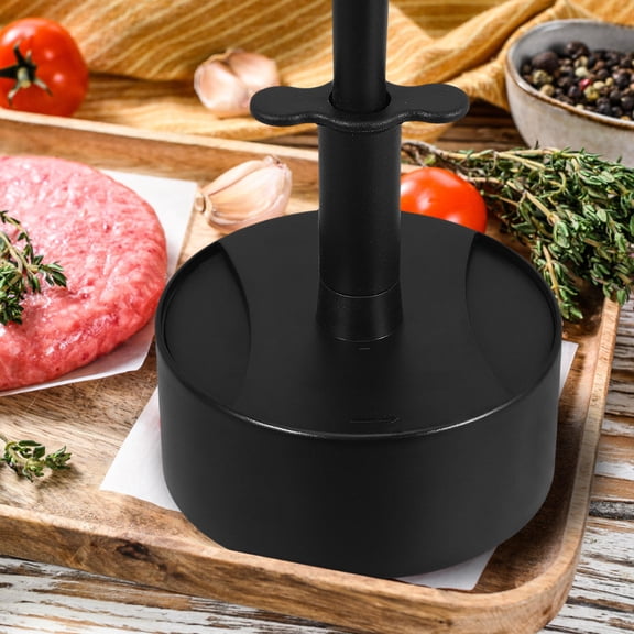 LOLIPPYY Black Manual Burger Press Maker ABS for Home with Nonstick Coating and Oiled Paper, Efficient Patty Shaping