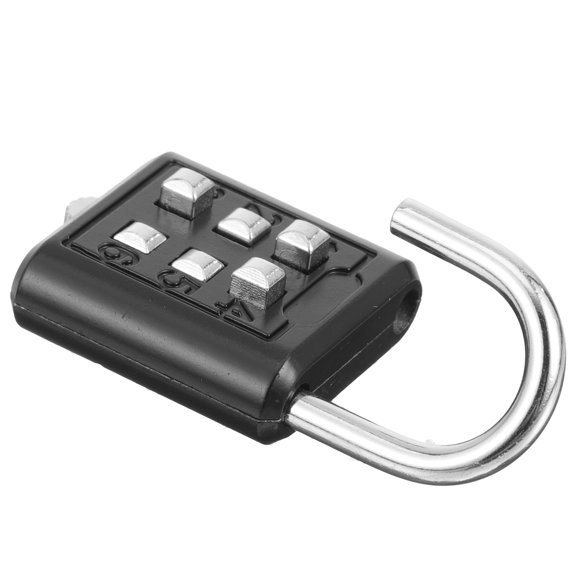 LOLIPPYY Black Metal Combination Lock for Locker Toolbox and Travel with Easy Reset 6 Digit Code
