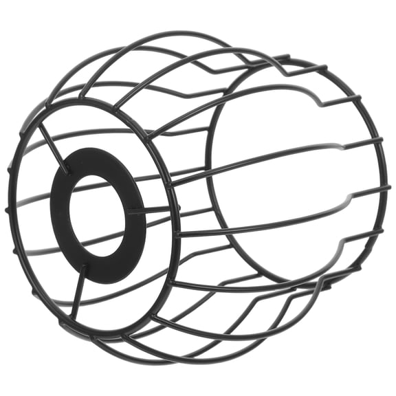 LOLIPPYY Black Metal Drum Lamp Shade with Wire Cage Design and Easy Assembly for Home Lights