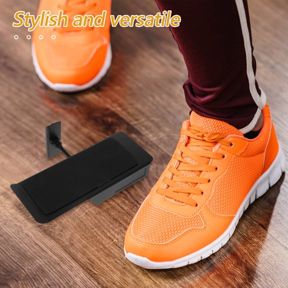 LOLIPPYY Black Metal Floating Shoe Rack Wall Mount Adjustable Height Sneaker Display Shelf for Home Space Saving