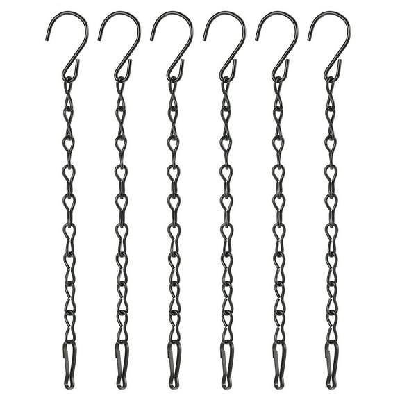 LOLIPPYY Black Metal Hanging Chain for Garden Plant Hangers Bird Feeders Lanterns Durable and Easy Install