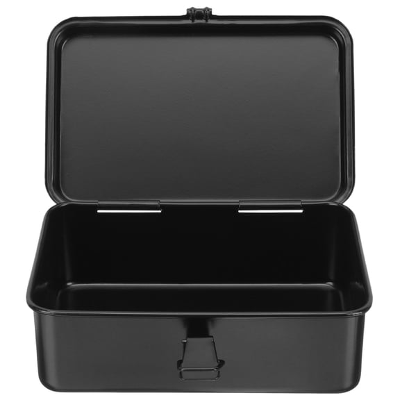 LOLIPPYY Black Metal Tool Box Small Portable Toolbox for Screw Organizer and Tool Parts
