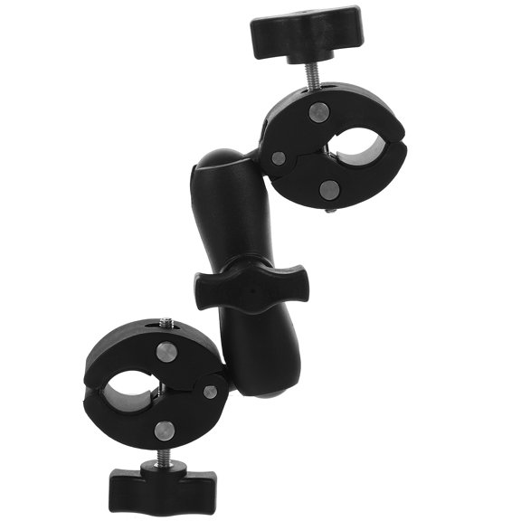 LOLIPPYY Black Motorcycle Camera Clamp with Dual Clamp Design for Secure Hold and 360 Degree Rotation