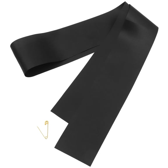 LOLIPPYY Black Multi Use Blank Sash for Party Wedding Graduation and Special Occasion Decoration
