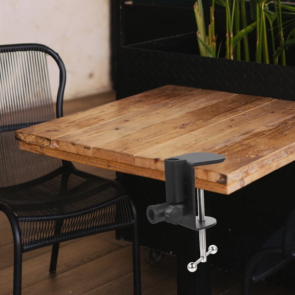 LOLIPPYY Black Multipurpose Table Mount Clamp with Protective Sponge for Home Desk Supplies