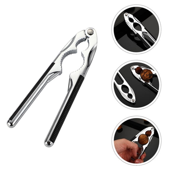 LOLIPPYY Black Nut Clamp for Home Use Lightweight Portable Walnut Pecan Almond Hazelnut Opener