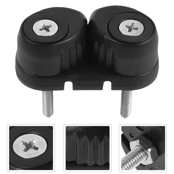 LOLIPPYY Black Nylon Cam Cleat for Marine Rope Clamp Ideal for Kayak Anchor and Sailboat Rope Tensioning
