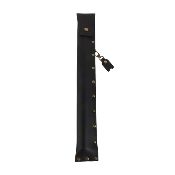 LOLIPPYY Black PU Drumstick Storage Case - Compact, Portable Holder for Drumsticks and Percussion Accessories Organizer