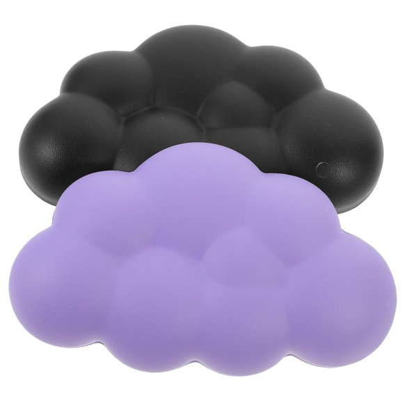 LOLIPPYY Black PU Sponge Wrist Rest for Computer Keyboard and Mousepad Lightweight Support for Office Use 2pcs