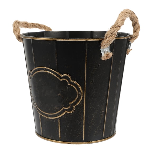 LOLIPPYY Iron Flower Vase Vintage Planter Flower Holding Black Decorative for Adults 1Pack