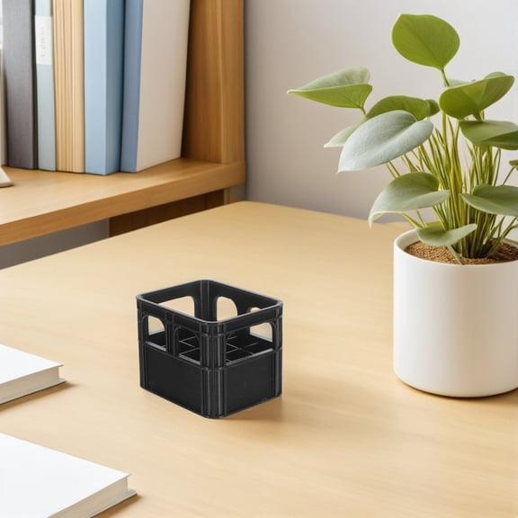 LOLIPPYY Black Plastic AA Battery Storage Case with Compact Design for Organizing and Protecting Batteries