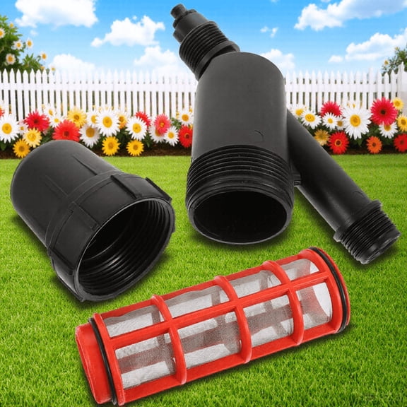 LOLIPPYY Black Plastic Mesh Screen Filter for 1 Inch Drip Irrigation System with Easy Cleaning Design