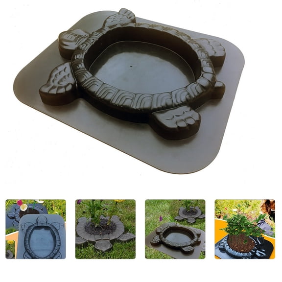 LOLIPPYY Black Plastic Turtle Stepping Stone Mold for Garden Path Maker and Concrete Floor Decoration