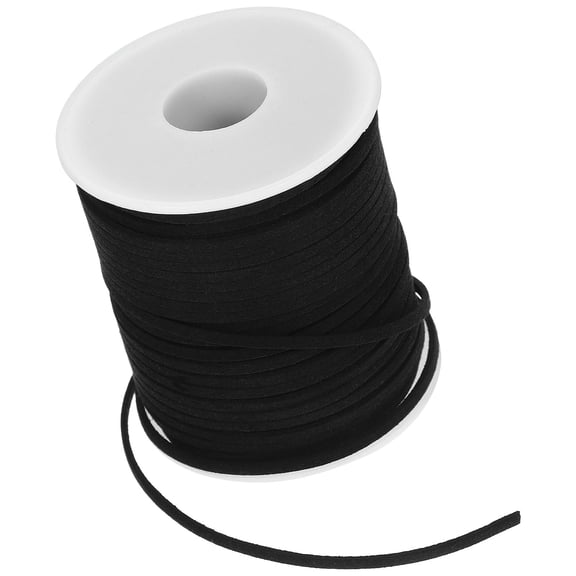LOLIPPYY Black Polyester Craft Rope for Projects, Bouquets, and Party Decorations - 1 Roll