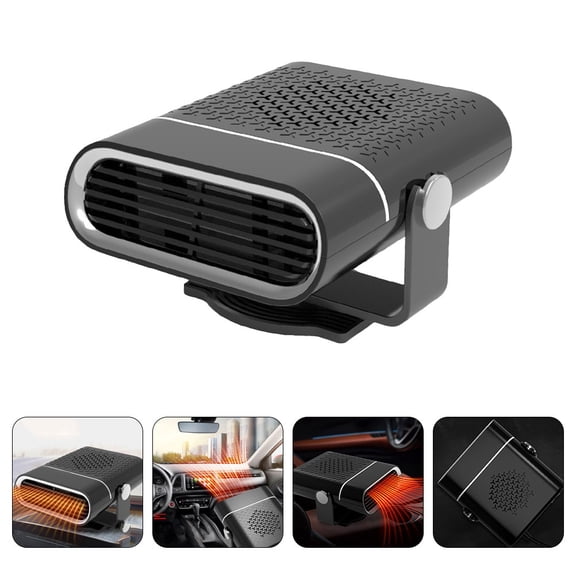 LOLIPPYY Black Portable Car Heater Fan with Easy Installation for Fast Defrost and Cabin Warming