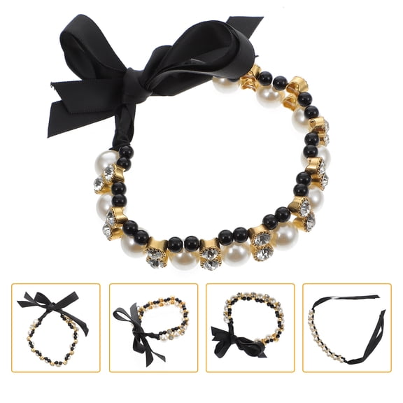 LOLIPPYY Black Puppy Collar for Daily Wear and Special Events Fashionable Pet Accessory