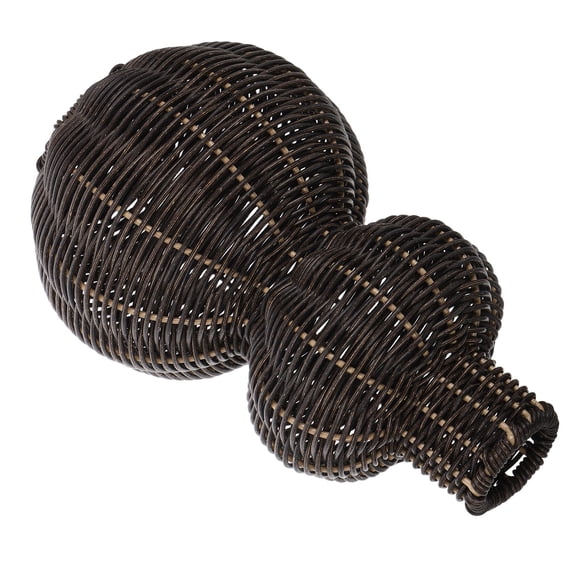 LOLIPPYY Black Rattan Vase Home Decoration Decorative Item Interior Designers 1Set