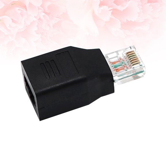 LOLIPPYY Black Rj45 Crimp Connector Adapter with Plated Gold Plated Leads for Network Cable Use