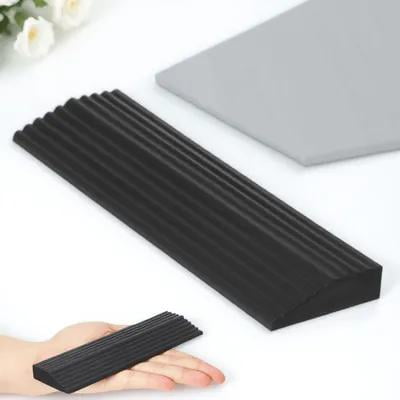 LOLIPPYY Black Rubber Threshold Ramp Mat for Sweeping Use with Splice Feature, Non-