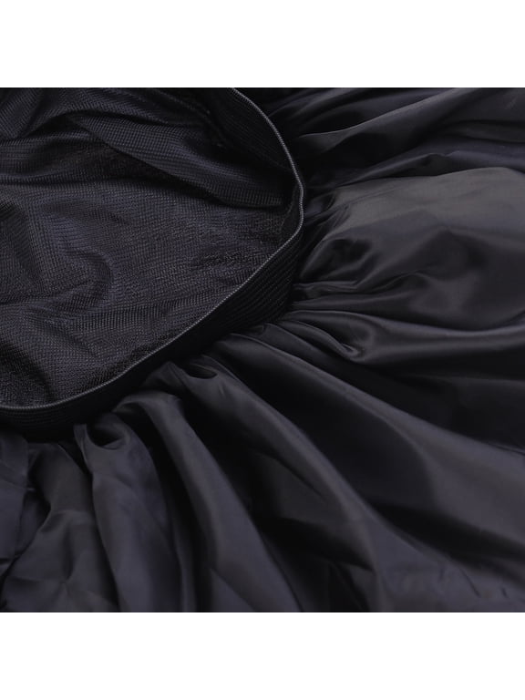 Black Rubber Sleep Cap for Hair, Oil-Control Night Sleeping Hat, Comfortable Reusable Hair Care Bonnet Cover