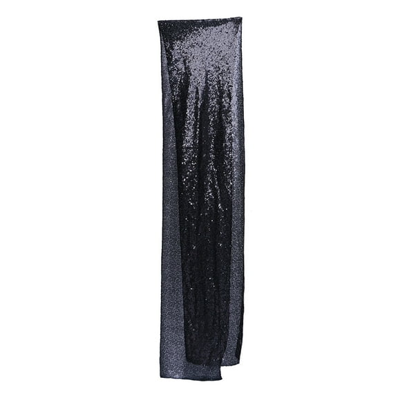 LOLIPPYY Black Sequin Table Runner Rectangular Glitter Runner Tablecloth for Wedding Party Christmas