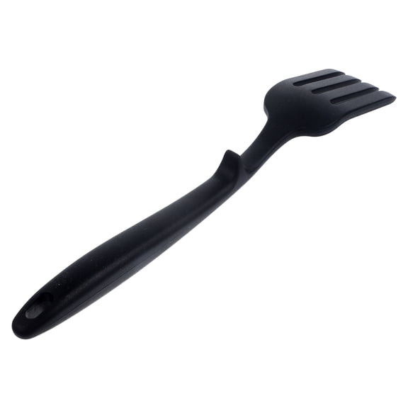 LOLIPPYY Black Silicone Cooking Fork for Eating Fruit Flexible Practical Kitchen Fork with Smooth Edges