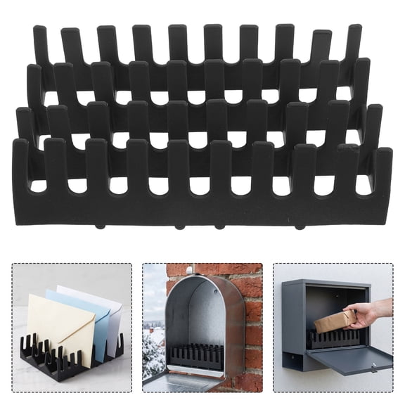LOLIPPYY Black Silicone Mailbox Tray Insert for Outdoor Use with Anti Rust and Rain Protection