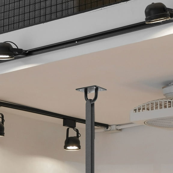 LOLIPPYY Black Stainless Steel Ceiling Hooks Heavy Duty for Home Use Easy Installation 6 Pcs