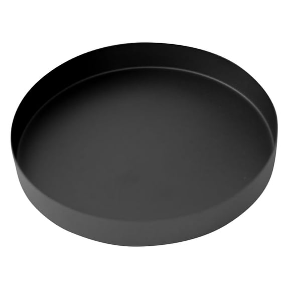 LOLIPPYY Black Stainless Steel Round Tray, Multipurpose Metal Tray for Kitchen, Countertop, Bathroom, and Dressing Table Use
