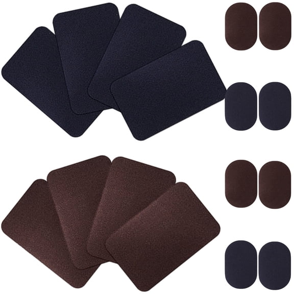 LOLIPPYY Black Twill Patches for Clothes Jeans Jackets Easy to Use Iron on 16Pcs