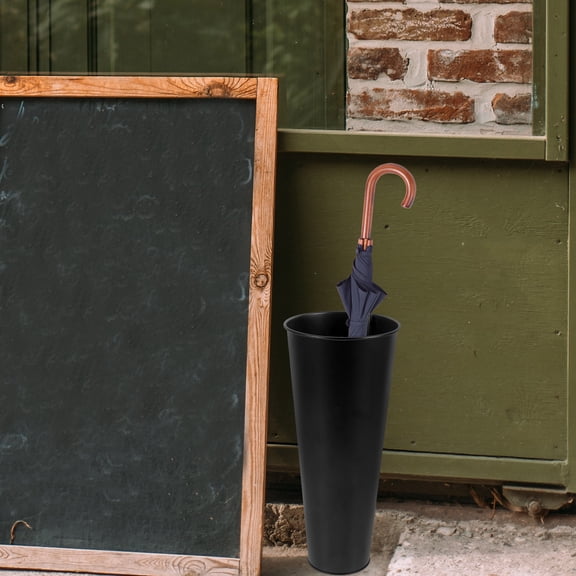 LOLIPPYY Black Umbrella Stand with Heavy-Duty Stable Base for Office, Home Entryway, Indoor Use and Convenient Storage