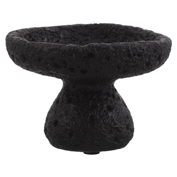 LOLIPPYY Black Volcanic Stone Diffuser Bowl Elevated Pedestal for Home Scenting and Decorative Display