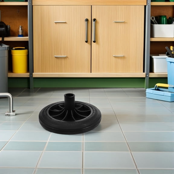 LOLIPPYY Heavy Duty Black Replacement Wheels for Outdoor Trash Cans - Waste Bin Parts