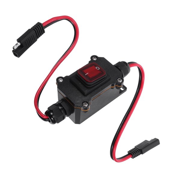 LOLIPPYY Black Waterproof Junction Box for Boat Wiring with Easy Installation and LED Light