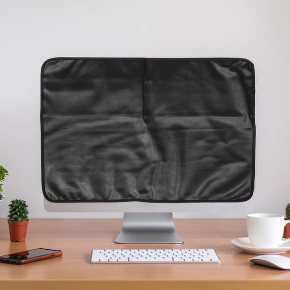 LOLIPPYY Black Waterproof Monitor Dust Cover for Desktop Computer Screen Protective Sleeve