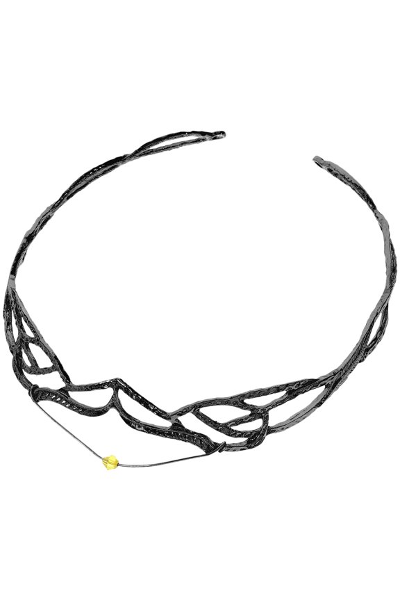 Black Woman Headband Elegant Tiara Hair Accessory for Wedding Party and Performance