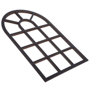 LOLIPPYY Vintage Black Wooden Window Frame Wall Decor for Home with Unique Mirror Effect