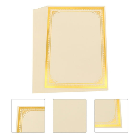 LOLIPPYY Blank Award Paper Certificate Sheets with Delicate Details for School and Office Use