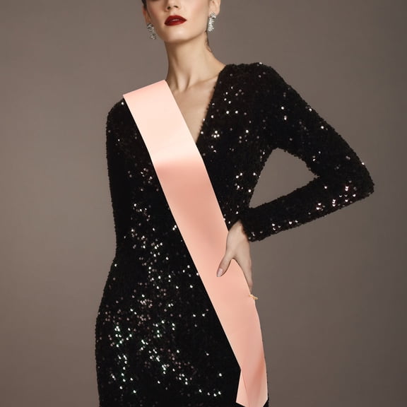 LOLIPPYY Blank Sash Pink Decorative Cloth for Wedding Ceremony 1Set