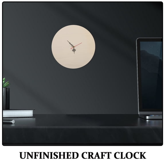 LOLIPPYY Unpainted Wooden Clock Face for Painting, Crafting, Home and Office Clock Decoration Projects