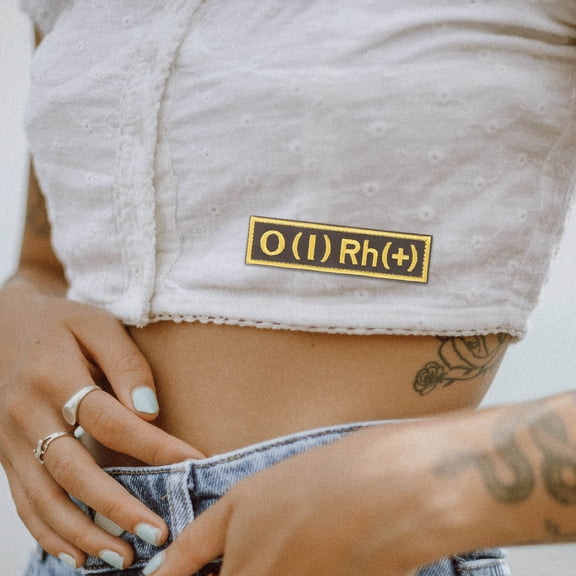 LOLIPPYY Blood Type Patch Durable Nylon and Polyester Military Hook and Loop Patch for Wrap Foot Assorted Color