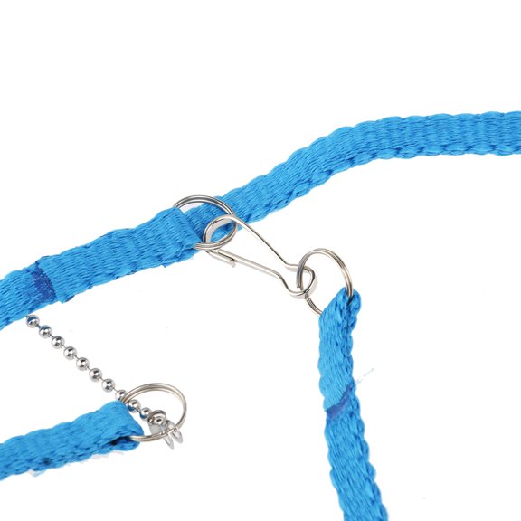 LOLIPPYY Blue Nylon Adjustable Harness for Reptile Outdoor Walking with Metal Clasp