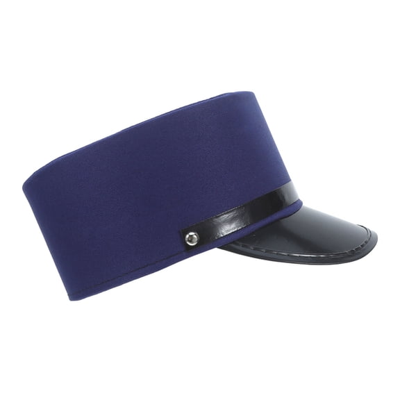 LOLIPPYY Blue Railroad Conductor Hat Adult Durable Train Engineer Cap Classic Style for Events