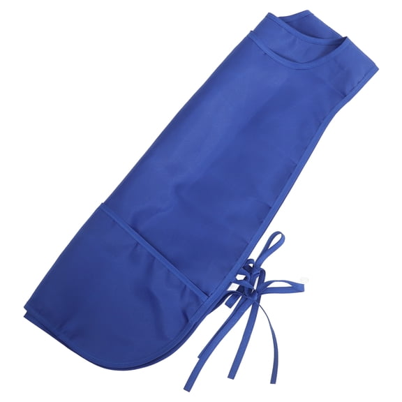 LOLIPPYY Blue Waterproof Apron with Side Ties and Pockets for Kitchen Cooking and Serving