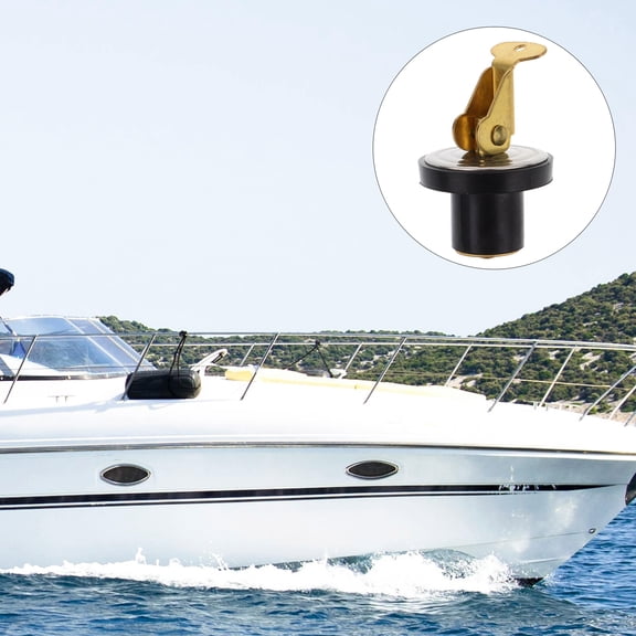 LOLIPPYY Boat Drain Plug Replacement in Black Rubber and Copper for Easy Installation and Marine Use